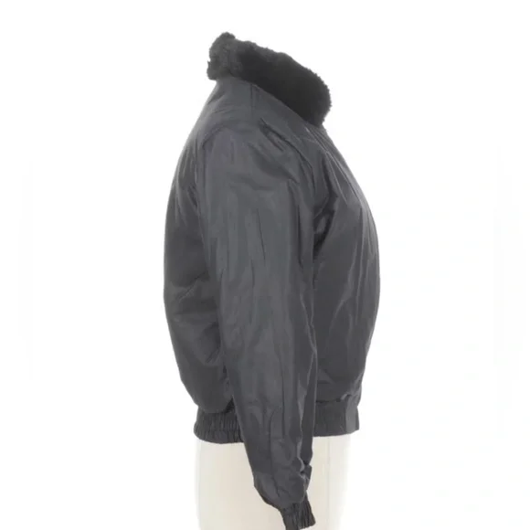 100% rabbit fur reversible bomber jacket. Great condition, vintage*black - Picture 7 of 12